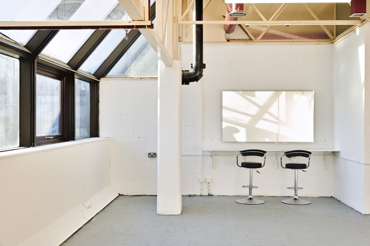 The Hackney Depot White Studio set up for a photo shoot